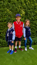 Load image into Gallery viewer, Youth Varsity Jacket - Red
